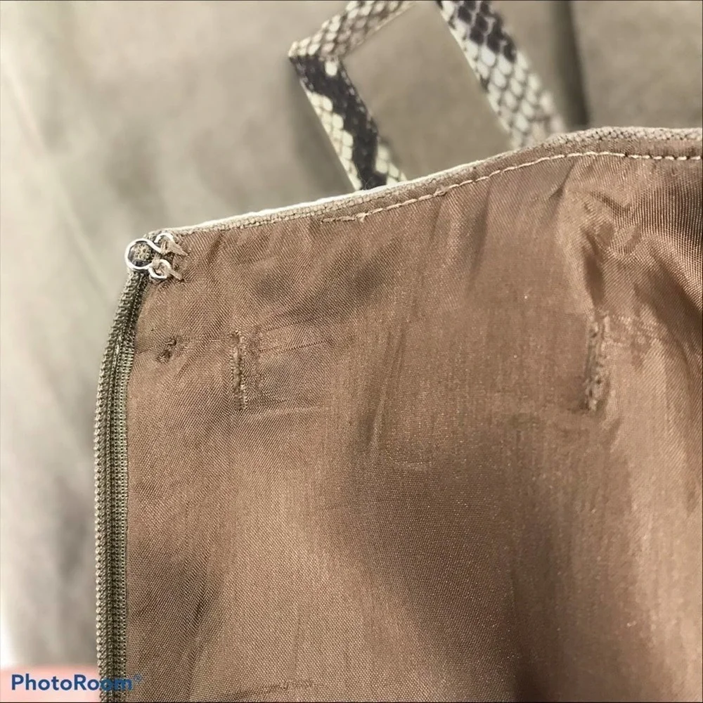 Michael Kors 100% hemp python trim dress
